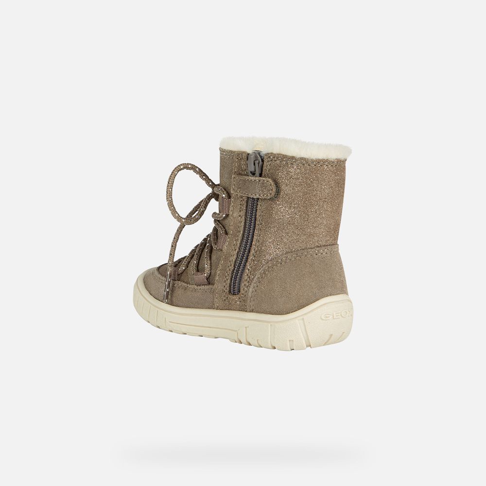 Botas Geox Bebe Cinzentas Escuro - Omar Girl - RYCBQ1658